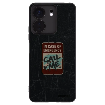 Picasee silikonowe czarne etui na Xiaomi Redmi 13C 4G - EMERGENCY