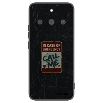 Picasee silikonowe czarne etui na Realme 11 Pro+ - EMERGENCY