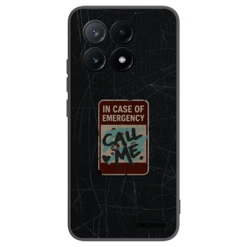 Picasee silikonowe czarne etui na Xiaomi Poco X6 Pro - EMERGENCY
