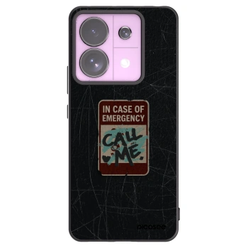 Picasee silikonowe czarne etui na Xiaomi Redmi Note 13 Pro 5G - EMERGENCY