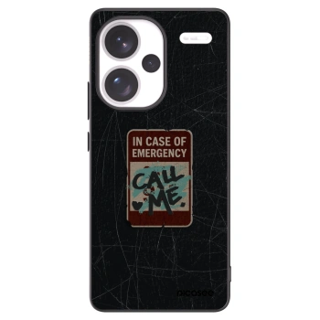 Picasee silikonowe czarne etui na Xiaomi Redmi Note 13 Pro+ 5G - EMERGENCY