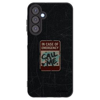 Picasee silikonowe czarne etui na Samsung Galaxy A25 A256B 5G - EMERGENCY