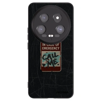 Picasee silikonowe czarne etui na Xiaomi 14 Ultra - EMERGENCY