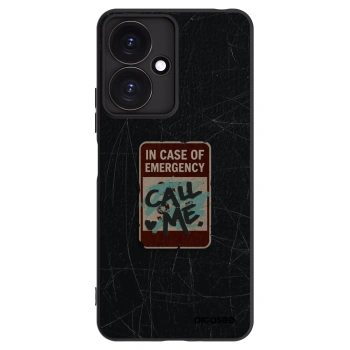 Picasee silikonowe czarne etui na Xiaomi Redmi 13C 5G - EMERGENCY