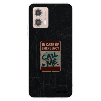 Picasee silikonowe przeźroczyste etui na Motorola Moto G53 5G - EMERGENCY