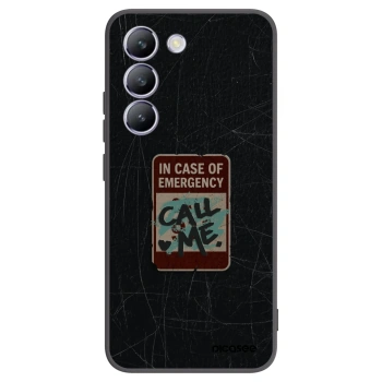 Picasee silikonowe czarne etui na Vivo V40 SE 5G - EMERGENCY