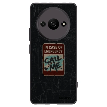 Picasee silikonowe czarne etui na Xiaomi Redmi A3 - EMERGENCY