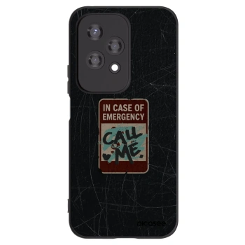 Picasee silikonowe czarne etui na Honor 200 Lite - EMERGENCY