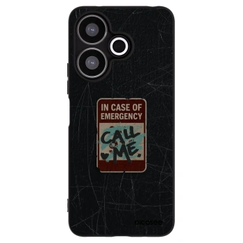 Picasee silikonowe czarne etui na Xiaomi Redmi 13 4G - EMERGENCY
