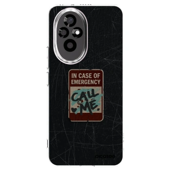 Picasee silikonowe przeźroczyste etui na Honor 200 5G - EMERGENCY