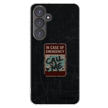 Picasee silikonowe przeźroczyste etui na Samsung Galaxy S24 FE S721B - EMERGENCY