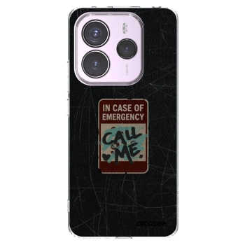 Picasee silikonowe przeźroczyste etui na Xiaomi Redmi Note 14 5G - EMERGENCY