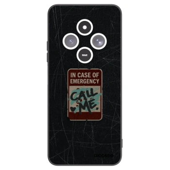 Picasee silikonowe czarne etui na Xiaomi Redmi 14C - EMERGENCY