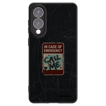 Picasee silikonowe czarne etui na Samsung Galaxy S25 Edge 5G - EMERGENCY