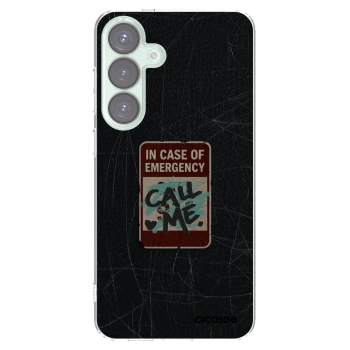 Picasee silikonowe przeźroczyste etui na Samsung Galaxy S25+ 5G - EMERGENCY