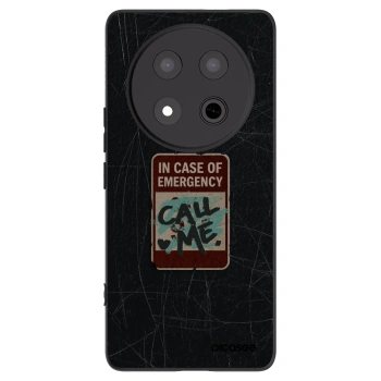 Picasee silikonowe czarne etui na Honor Magic7 Lite 5G - EMERGENCY