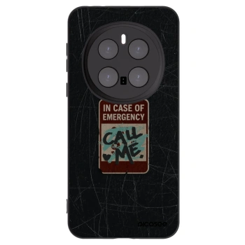 Picasee silikonowe czarne etui na Honor Magic7 Pro 5G - EMERGENCY