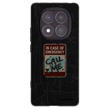 Picasee silikonowe czarne etui na Xiaomi Redmi Note 14 Pro 4G - EMERGENCY