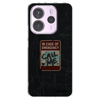 Picasee silikonowe przeźroczyste etui na Xiaomi Redmi Note 14 4G - EMERGENCY