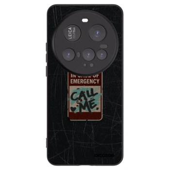 Picasee silikonowe czarne etui na Xiaomi 15 Ultra - EMERGENCY