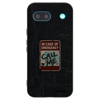 Picasee silikonowe czarne etui na Google Pixel 8a - EMERGENCY