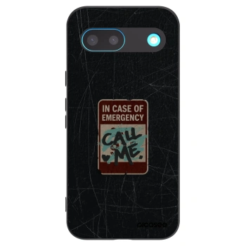 Picasee silikonowe czarne etui na Google Pixel 8 - EMERGENCY