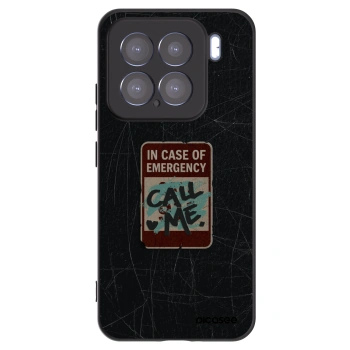 Picasee silikonowe czarne etui na Xiaomi 15 - EMERGENCY
