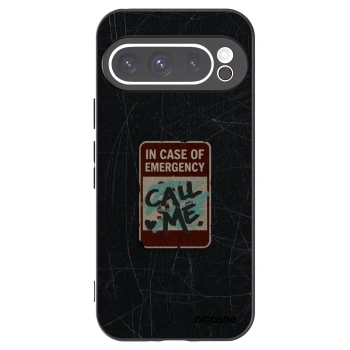 Picasee silikonowe czarne etui na Google Pixel 9 Pro - EMERGENCY