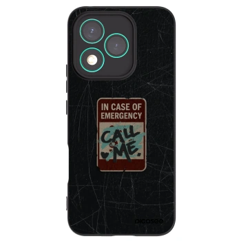 Picasee silikonowe czarne etui na Honor 400 Lite 5G - EMERGENCY