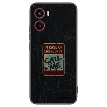 Picasee silikonowe czarne etui na Motorola Moto G05 - EMERGENCY