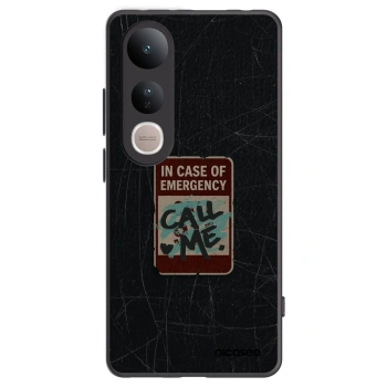 Picasee silikonowe czarne etui na Vivo V50 Lite 5G - EMERGENCY
