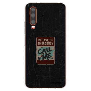 Picasee silikonowe przeźroczyste etui na Huawei P30 - EMERGENCY