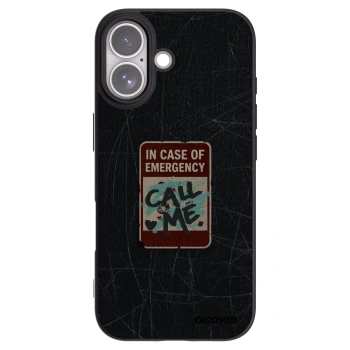 Picasee silikonowe czarne etui na Apple iPhone 17 - EMERGENCY
