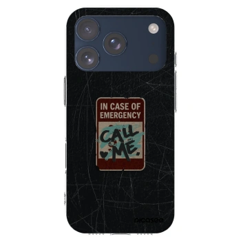 Picasee silikonowe przeźroczyste etui na Apple iPhone 17 Pro - EMERGENCY