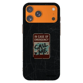 Picasee silikonowe przeźroczyste etui na Apple iPhone 17 Pro Max - EMERGENCY