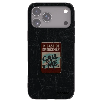 Picasee silikonowe czarne etui na Apple iPhone 17 Pro Max - EMERGENCY