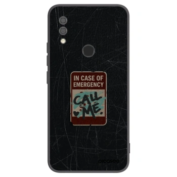 Picasee silikonowe czarne etui na Xiaomi Redmi 7 - EMERGENCY