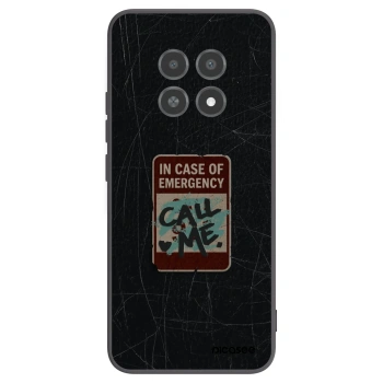Picasee silikonowe czarne etui na Realme 12X - EMERGENCY
