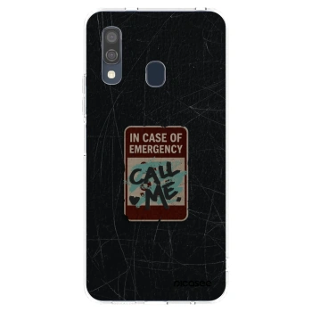 Picasee silikonowe przeźroczyste etui na Samsung Galaxy A40 A405F - EMERGENCY
