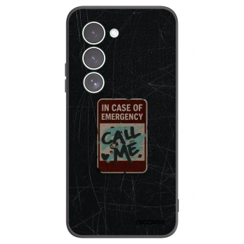 Picasee silikonowe czarne etui na Xiaomi Redmi 15 5G - EMERGENCY