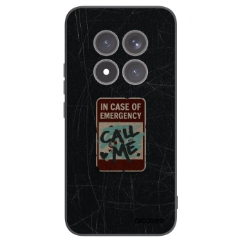 Picasee silikonowe czarne etui na Xiaomi Redmi Note 15 Pro+ - EMERGENCY