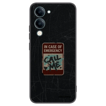 Picasee silikonowe czarne etui na Vivo Y29s 5G - EMERGENCY