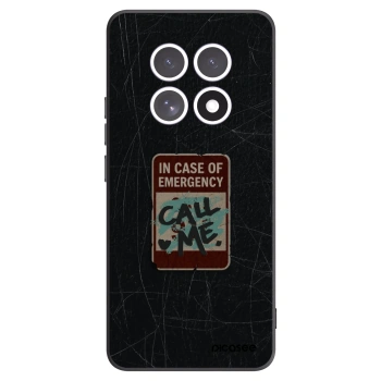 Picasee silikonowe czarne etui na Xiaomi Redmi Note 15 4G - EMERGENCY