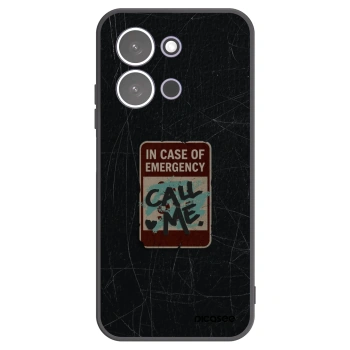 Picasee silikonowe czarne etui na Xiaomi Redmi 15C 5G - EMERGENCY