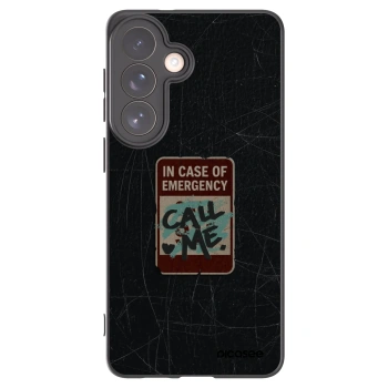 Picasee silikonowe czarne etui na Samsung Galaxy S26+ - EMERGENCY