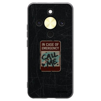 Picasee silikonowe czarne etui na Honor Magic8 Lite 5G - EMERGENCY