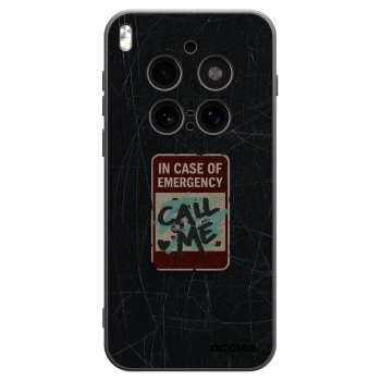 Picasee silikonowe czarne etui na Vivo X300 Pro - EMERGENCY