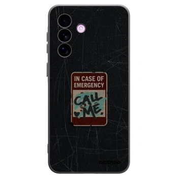 Picasee silikonowe czarne etui na Samsung Galaxy A57 5G - EMERGENCY