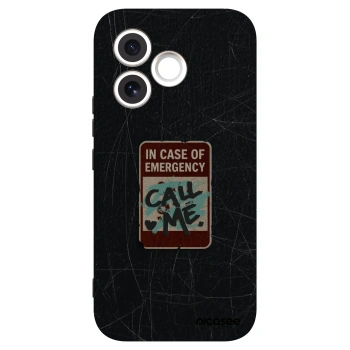 Picasee silikonowe czarne etui na Honor 600 Lite - EMERGENCY