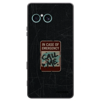 Picasee silikonowe czarne etui na Sony Xperia 10 VII - EMERGENCY